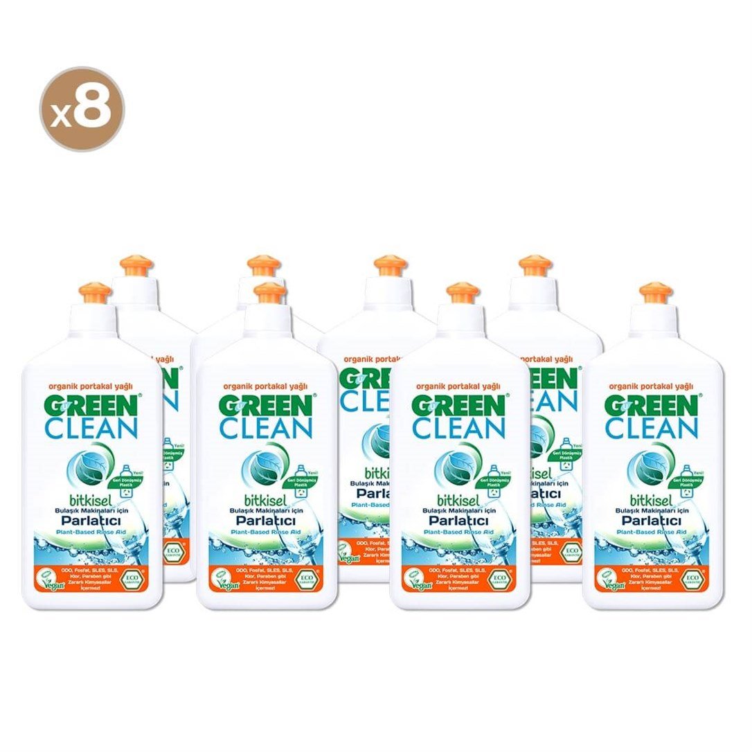 Green Clean Bitkisel Bulaşık Makinesi Parlatıcı 500 ml (8'li Paket)