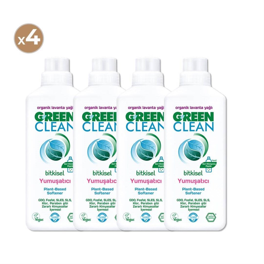 Green Clean Bitkisel Yumuşatıcı 1000 ml  (4'lü Paket)