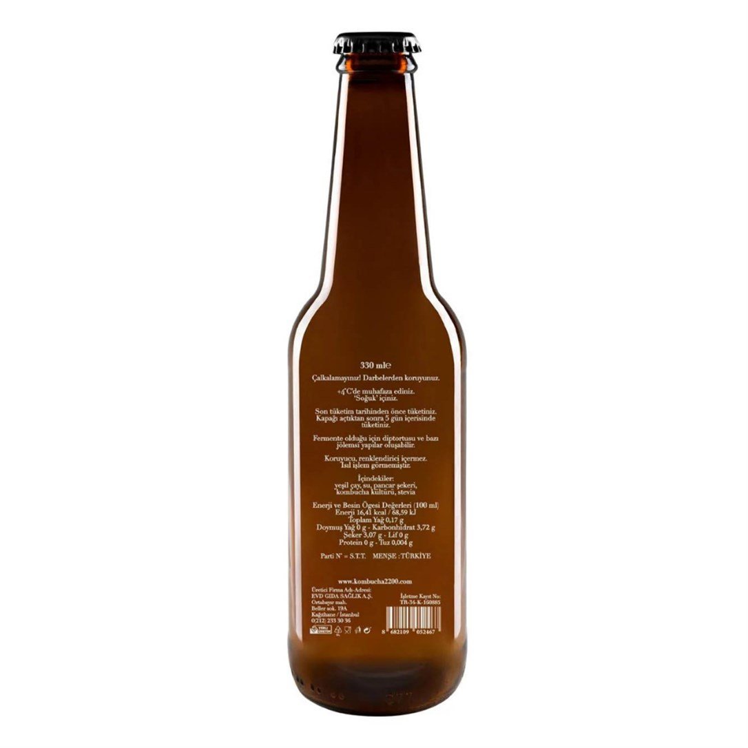 Kombucha 2200 Fermente Yeşil Çay Sade 500 Ml