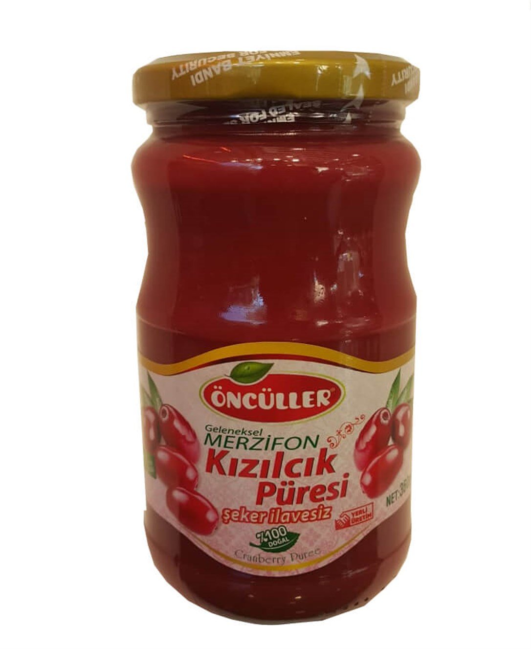 Öncüller Kızılcık Püresi Şeker İlavesiz 360 Gr