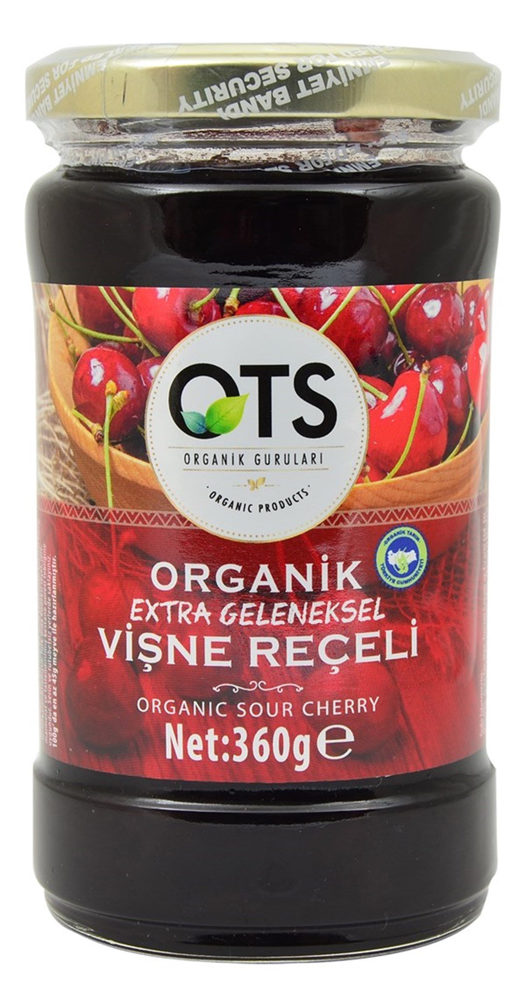 Ots Organik Ekstra Geleneksel Vişne Reçeli 360 Gr