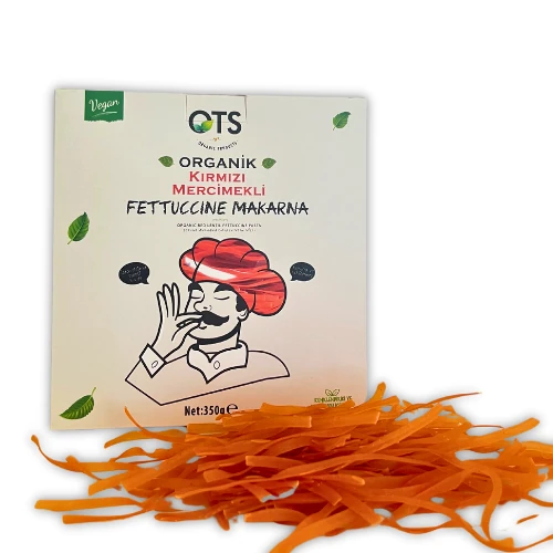 Ots Organik Kırmızı Mercimekli Fettucine Makarna 350 G