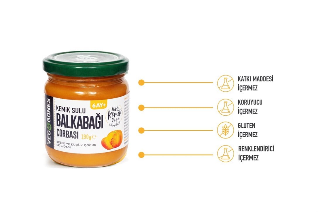 Veg&Bones Kemik Sulu Balkabağı Çorbası 190 gr