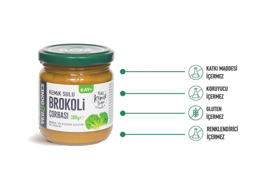 Veg&Bones Kemik Sulu Brokoli Çorbası 190 gr