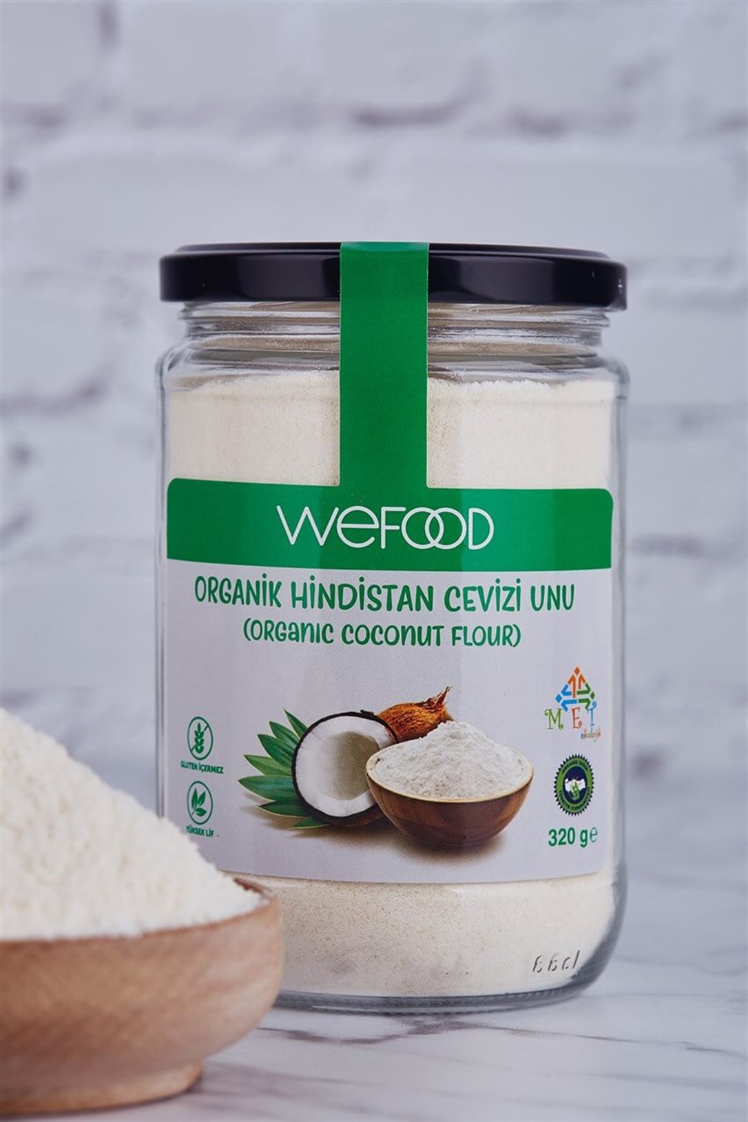 Wefood Organik Glutensiz Hindistan Cevizi Unu 320 gr