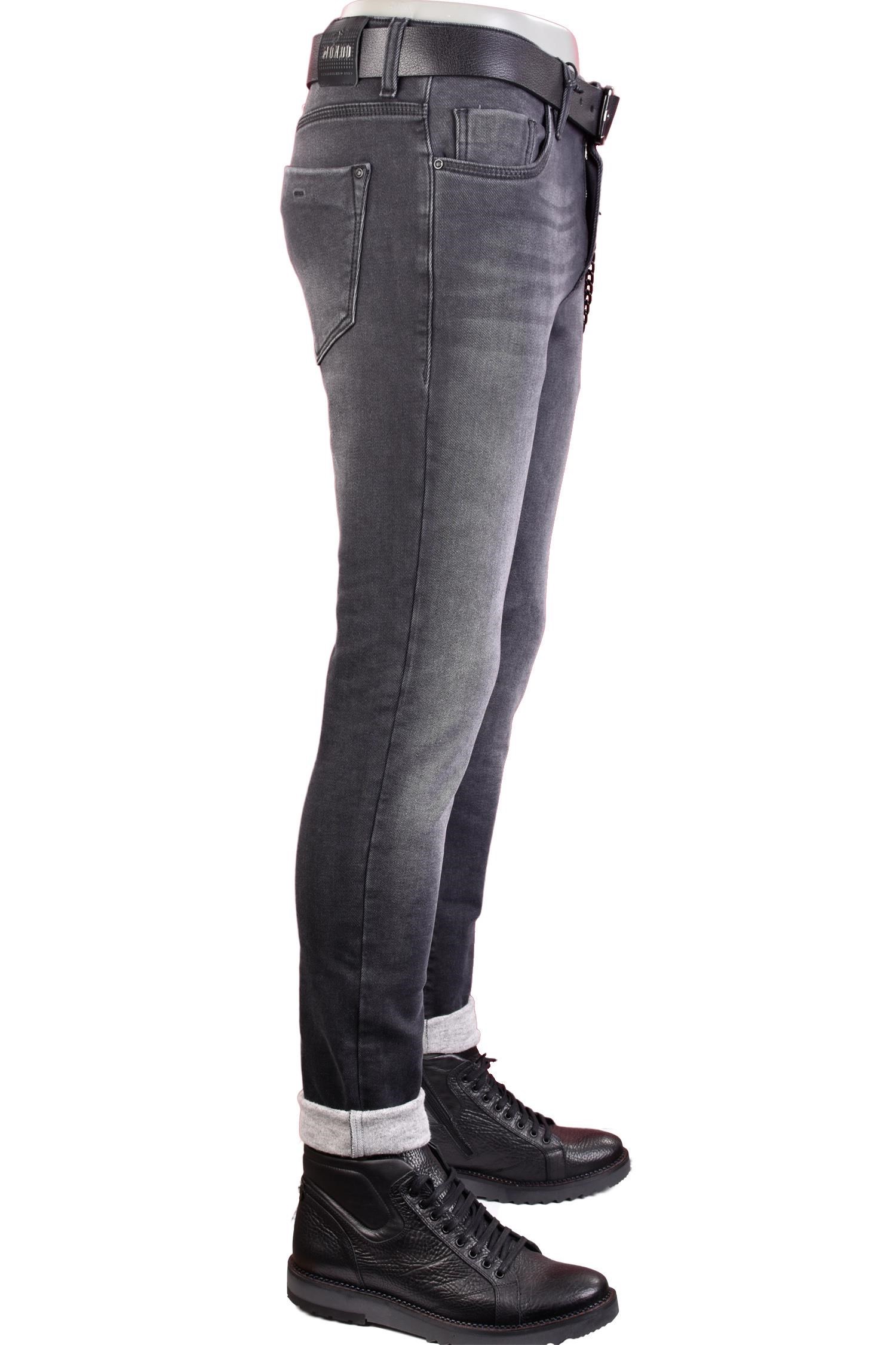 Antrasit Taşlanmış İçi Polarlı Jean Pantolon