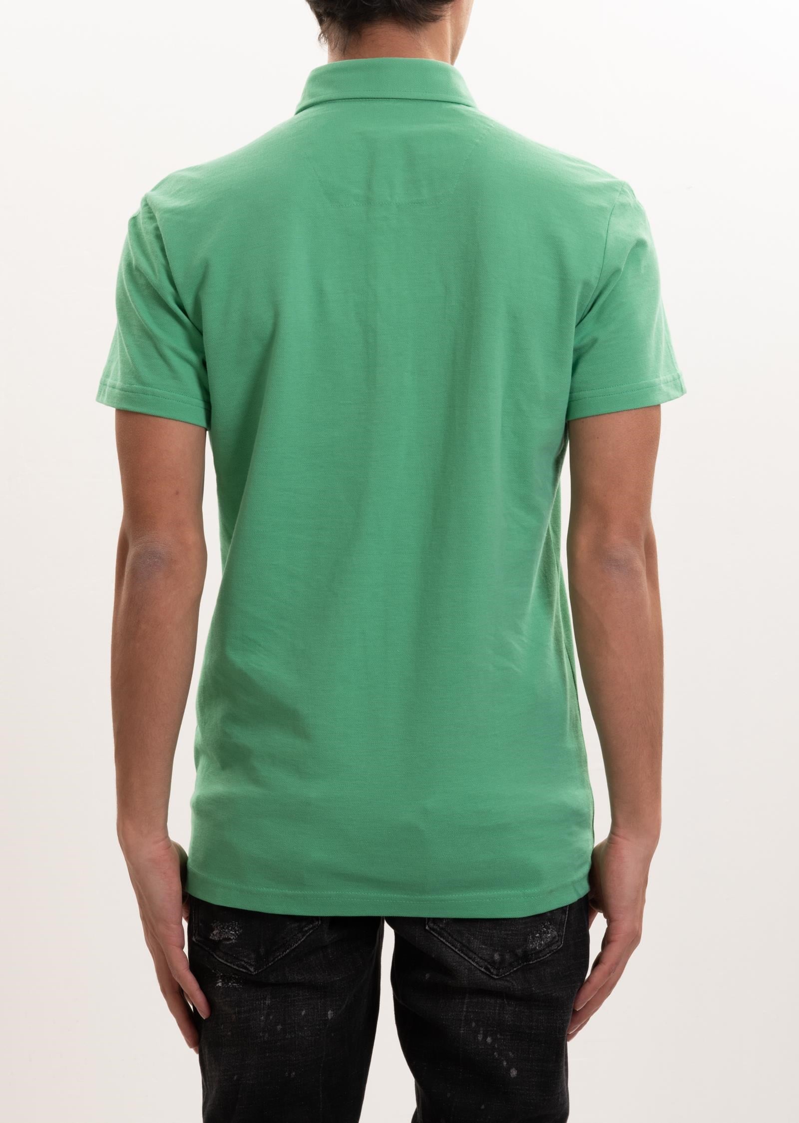 Armalı Polo Yaka Yeşil T-Shirt