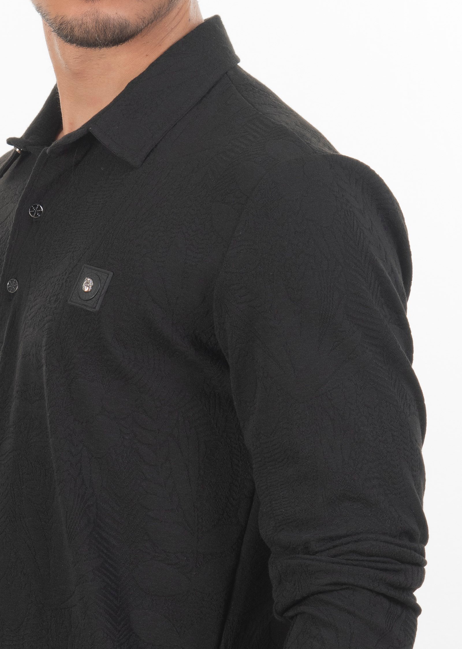 Desenli Siyah Sweatshirt
