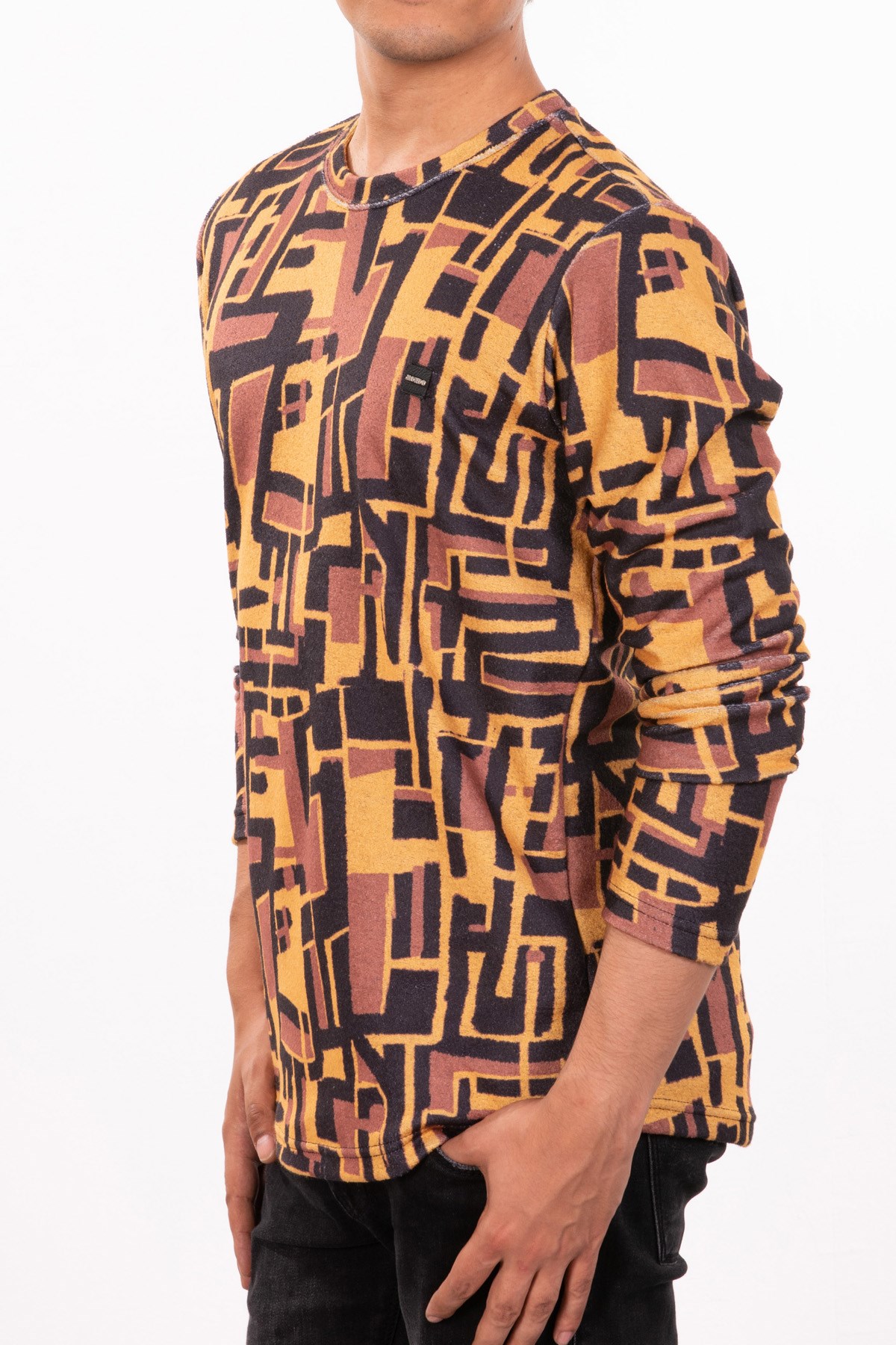 Geometrik Desenli Sweatshirt