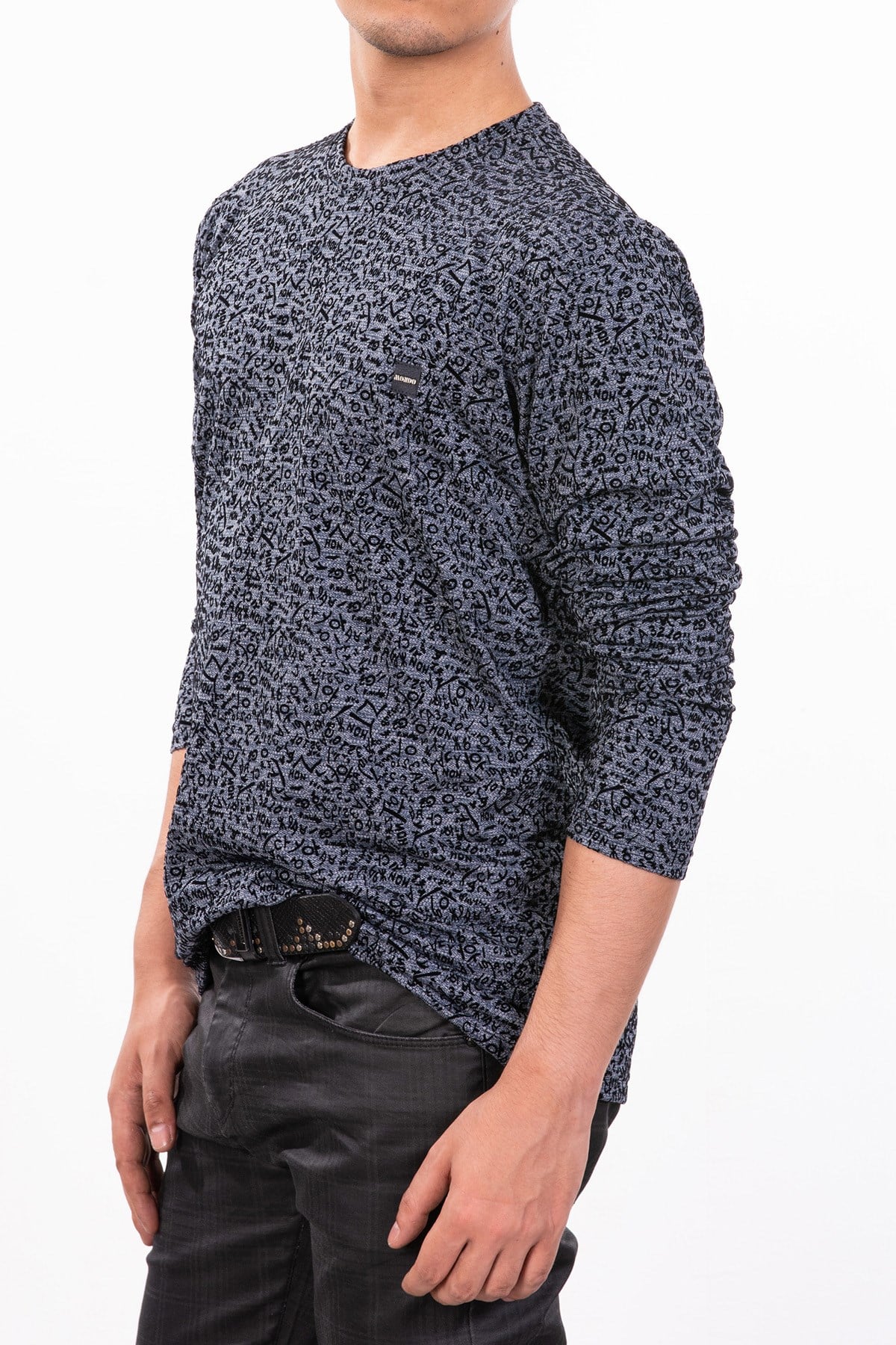 Karma Kabartma Desenli Sweatshirt