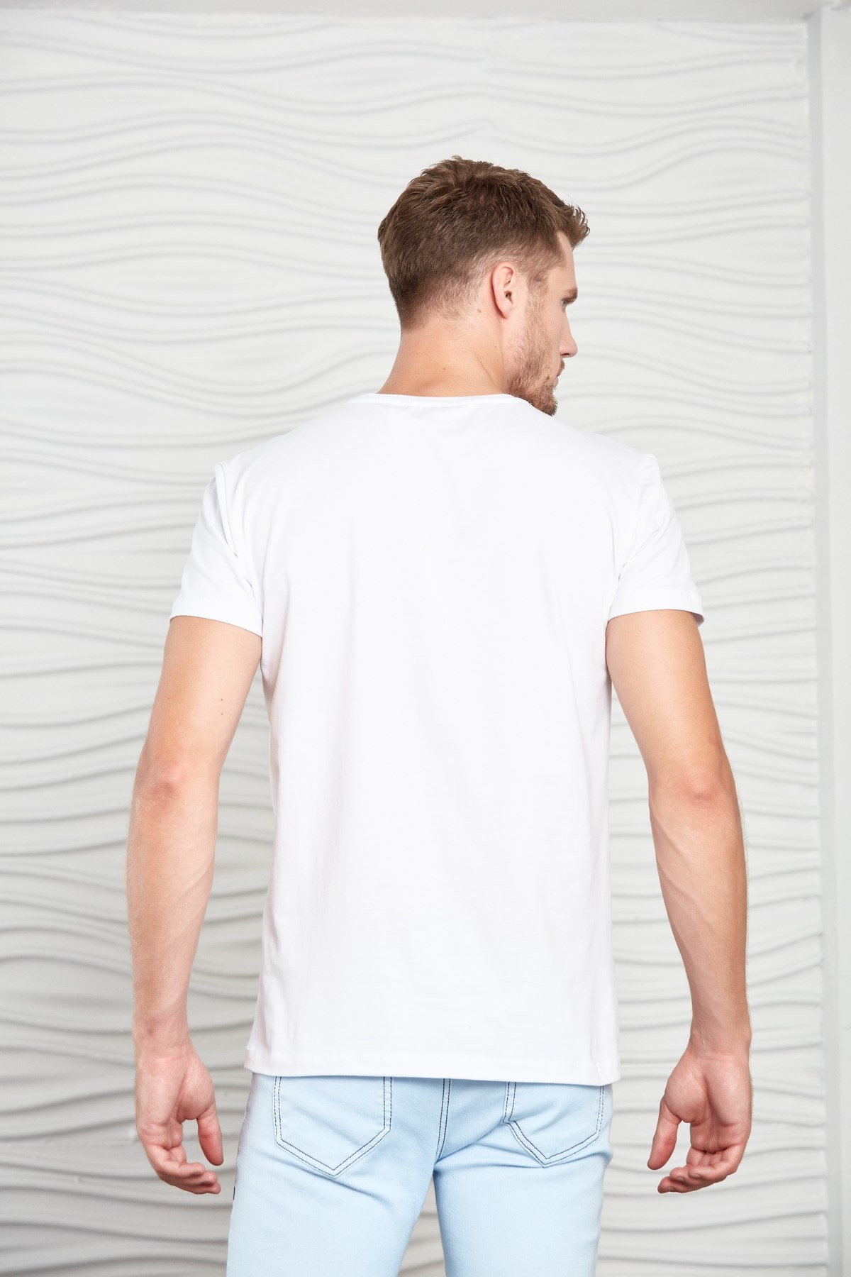 Lacivert Basic Bisiklet Yaka T-Shirt