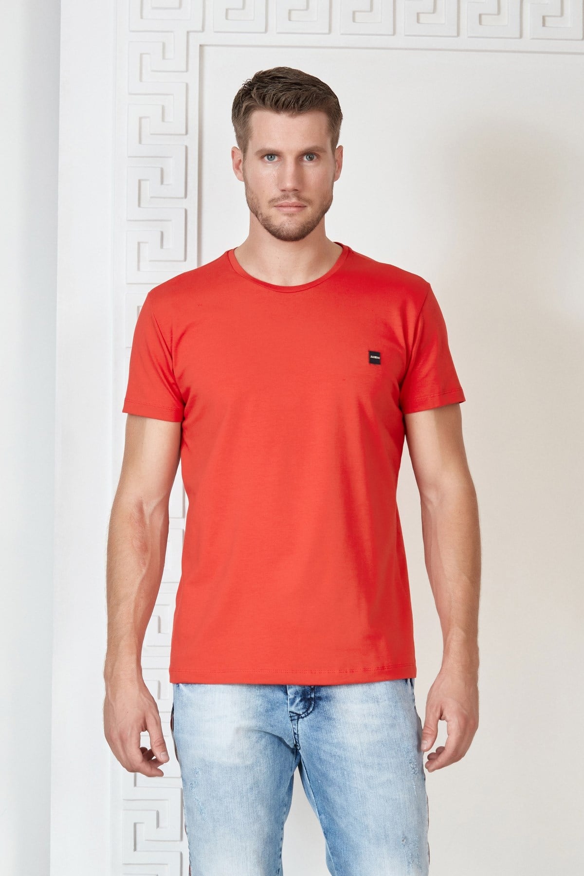 Lacivert Basic Bisiklet Yaka T-Shirt
