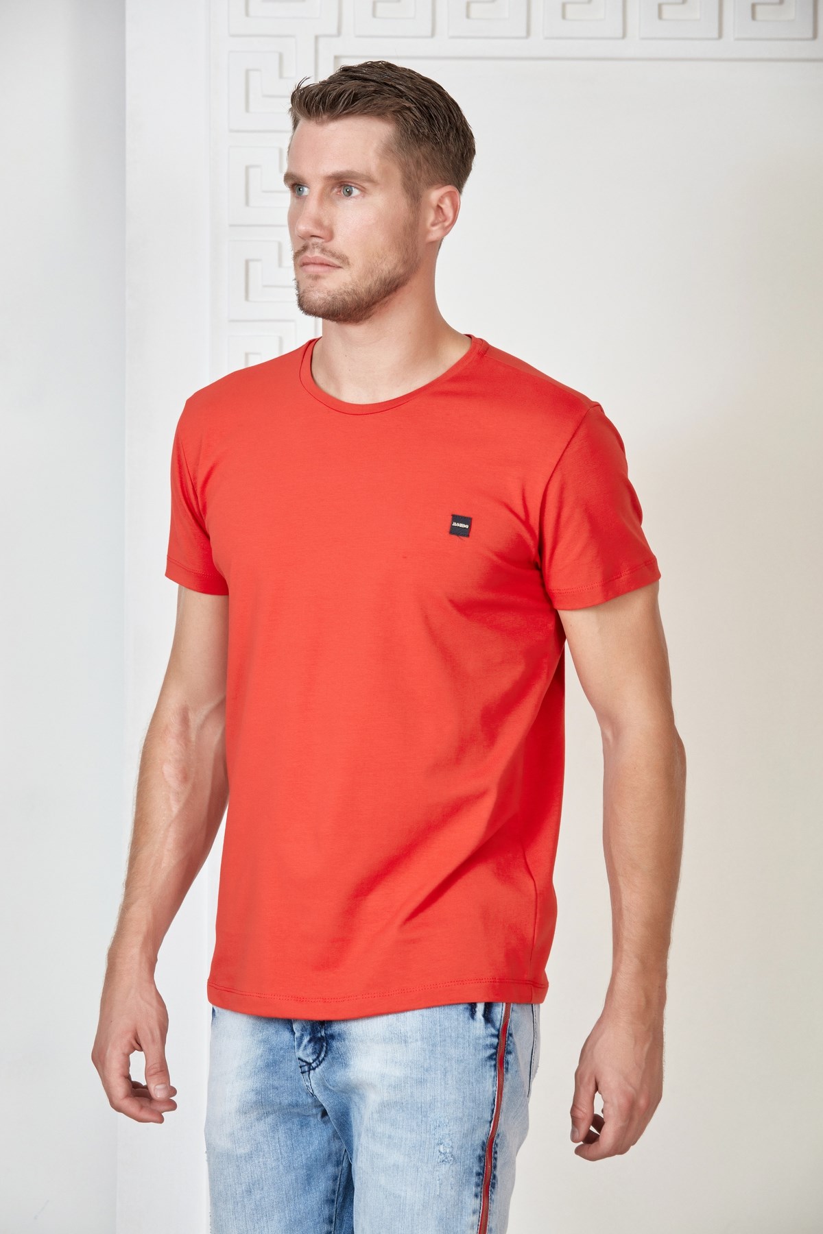 Lacivert Basic Bisiklet Yaka T-Shirt
