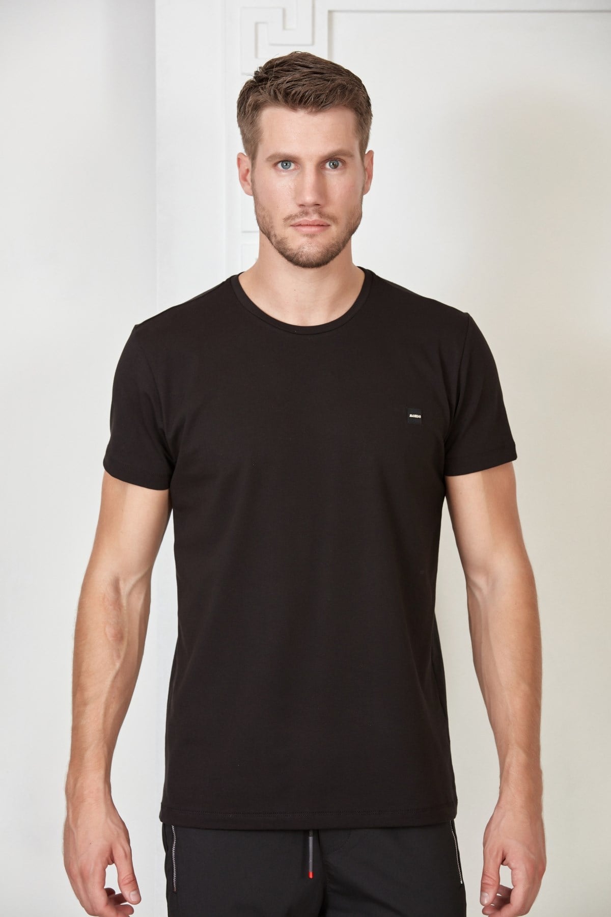 Lacivert Basic Bisiklet Yaka T-Shirt