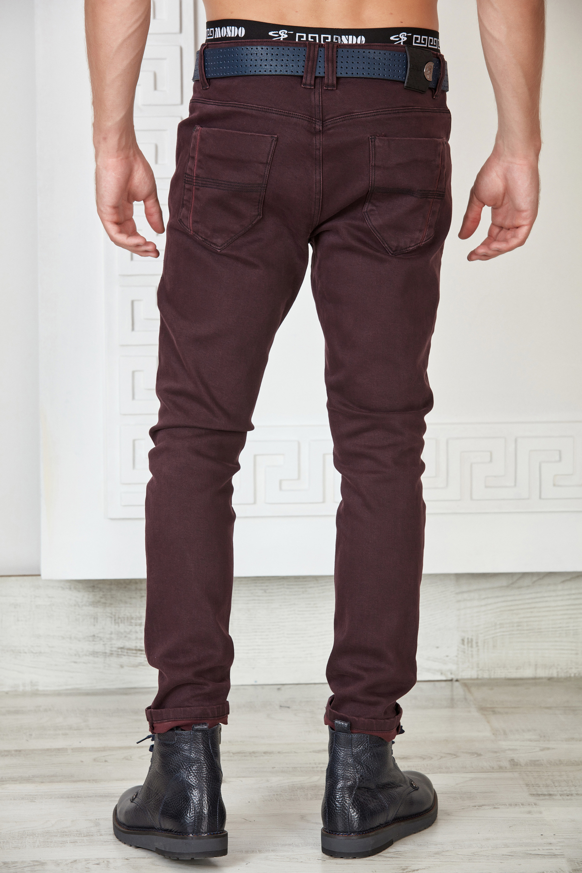 Lacivert Slim Fit Basic Yıkamalı Kumaş Jean