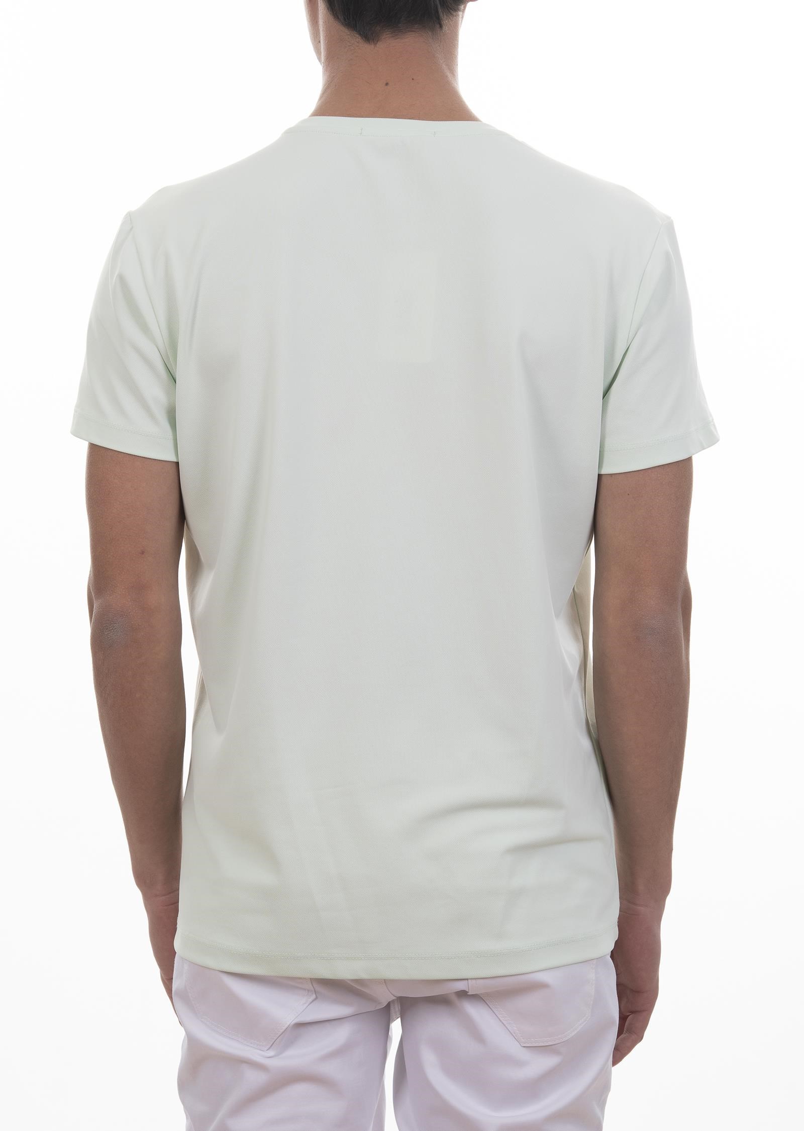 Logo Nakışlı Su Yeşili Basic T-Shirt
