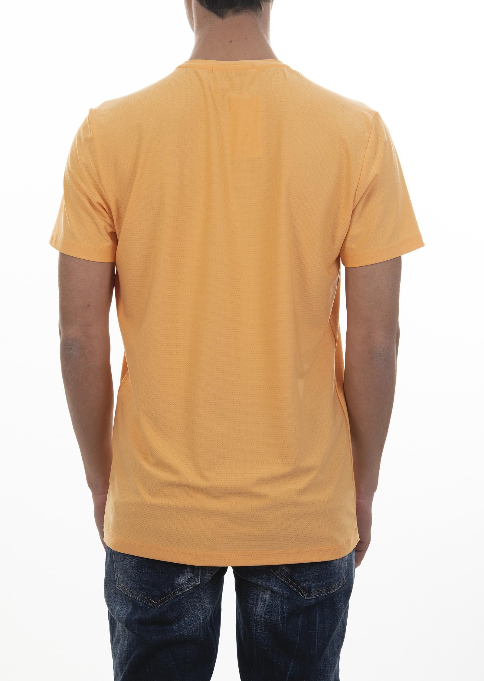 Logo Nakışlı Turuncu Basic T-Shirt