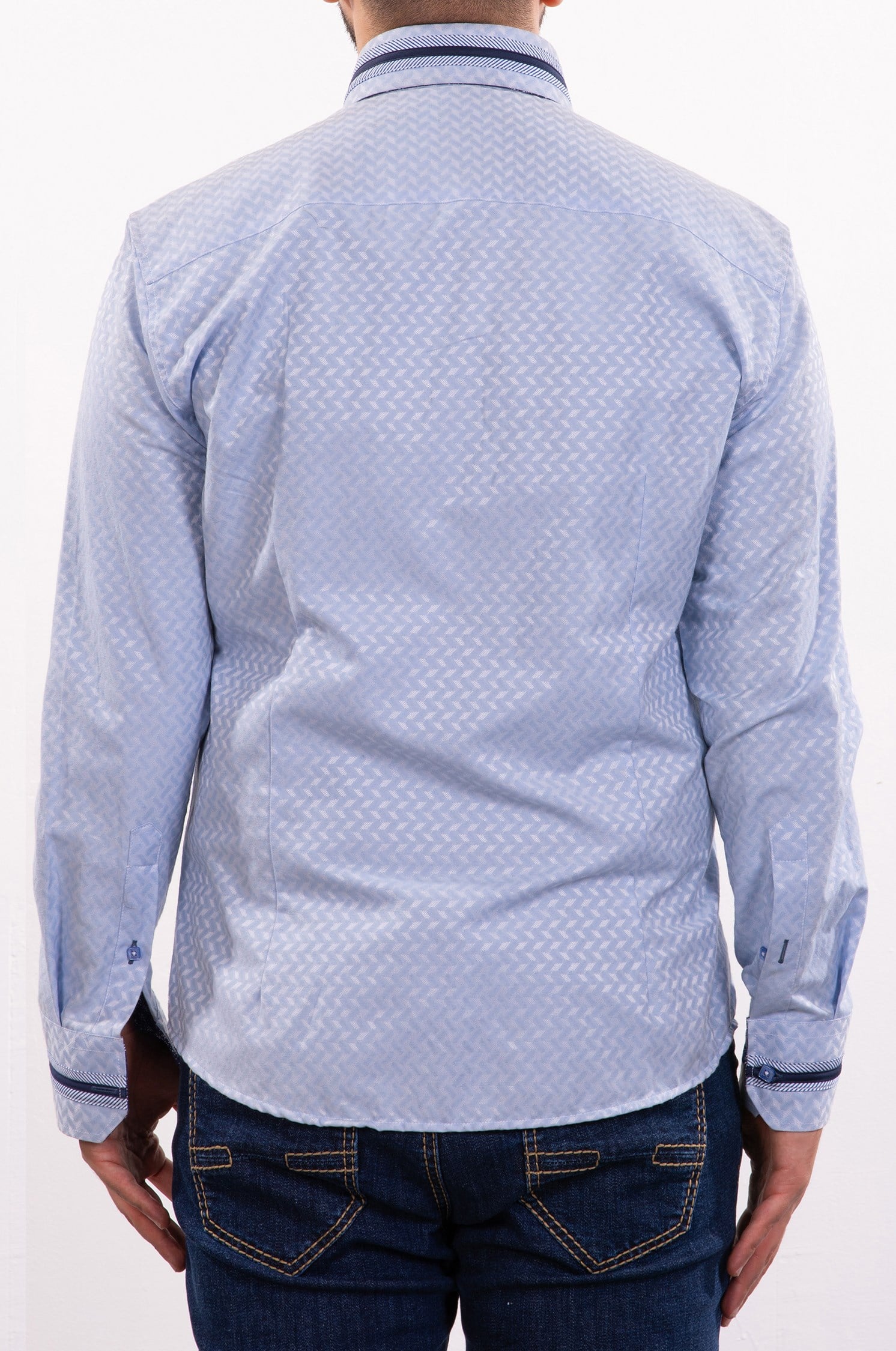 Mavi Desenli Gömlek