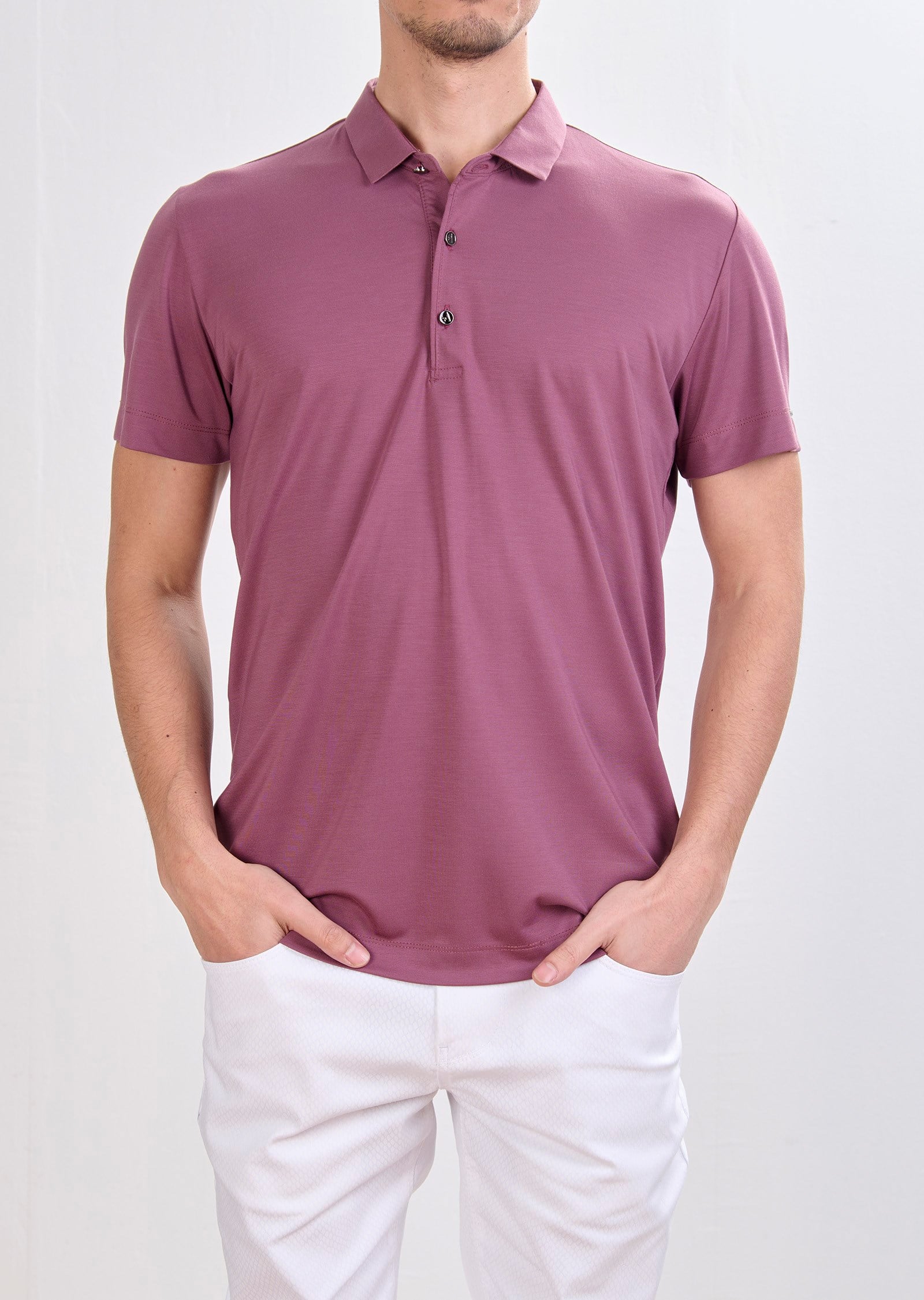 Mondo Metal Logo Detaylı Gül Kurusu Polo Yaka T-Shirt