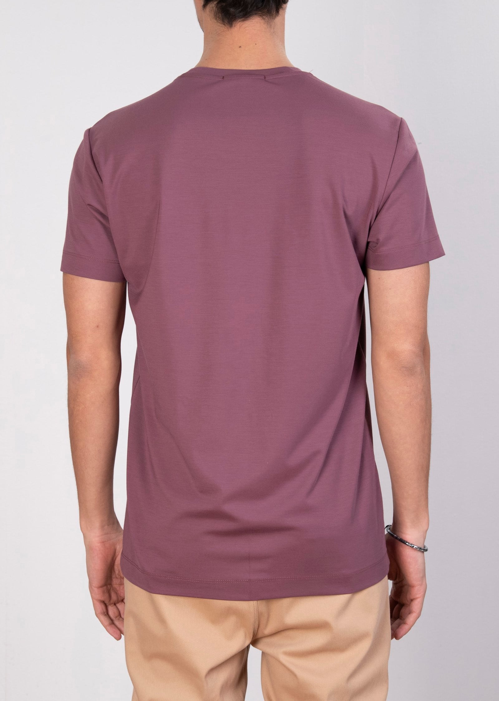 Mondo Pamuklu Gül Kurusu Bisiklet Yaka T-Shirt