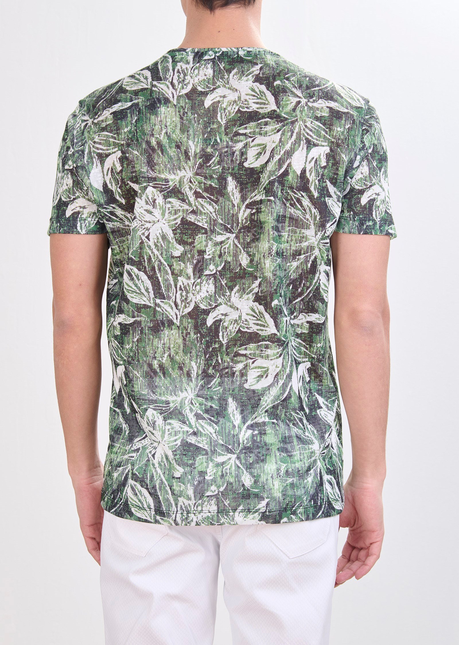 Mondo Yaprak Baskılı Yeşil T-Shirt