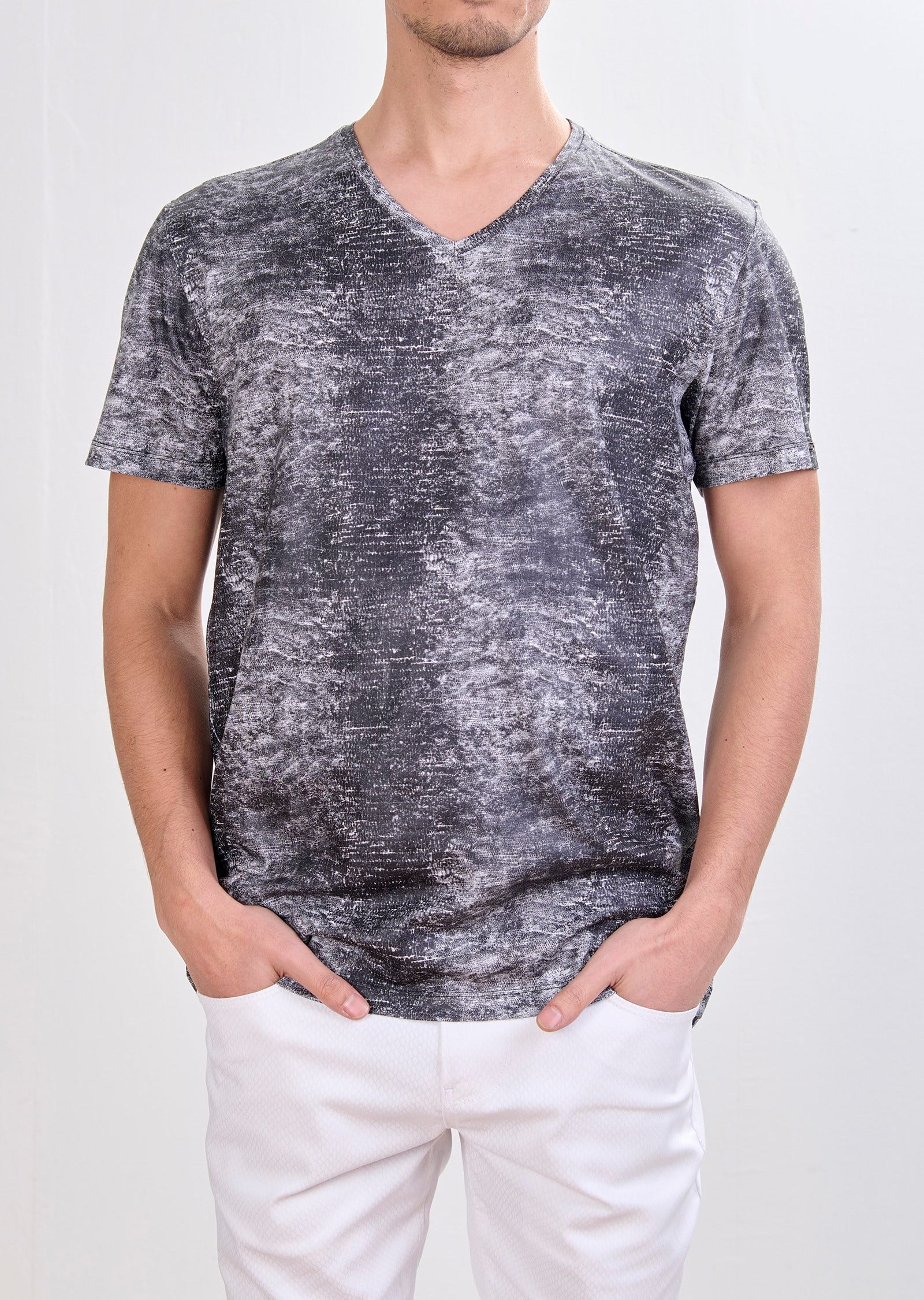 Mondo Yılan Derisi Baskılı Siyah T-Shirt