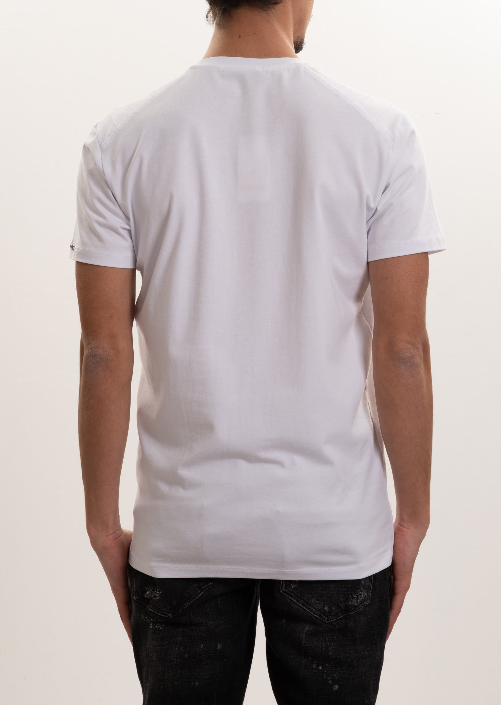 Nervürlü Düğmeli Yaka T-Shirt