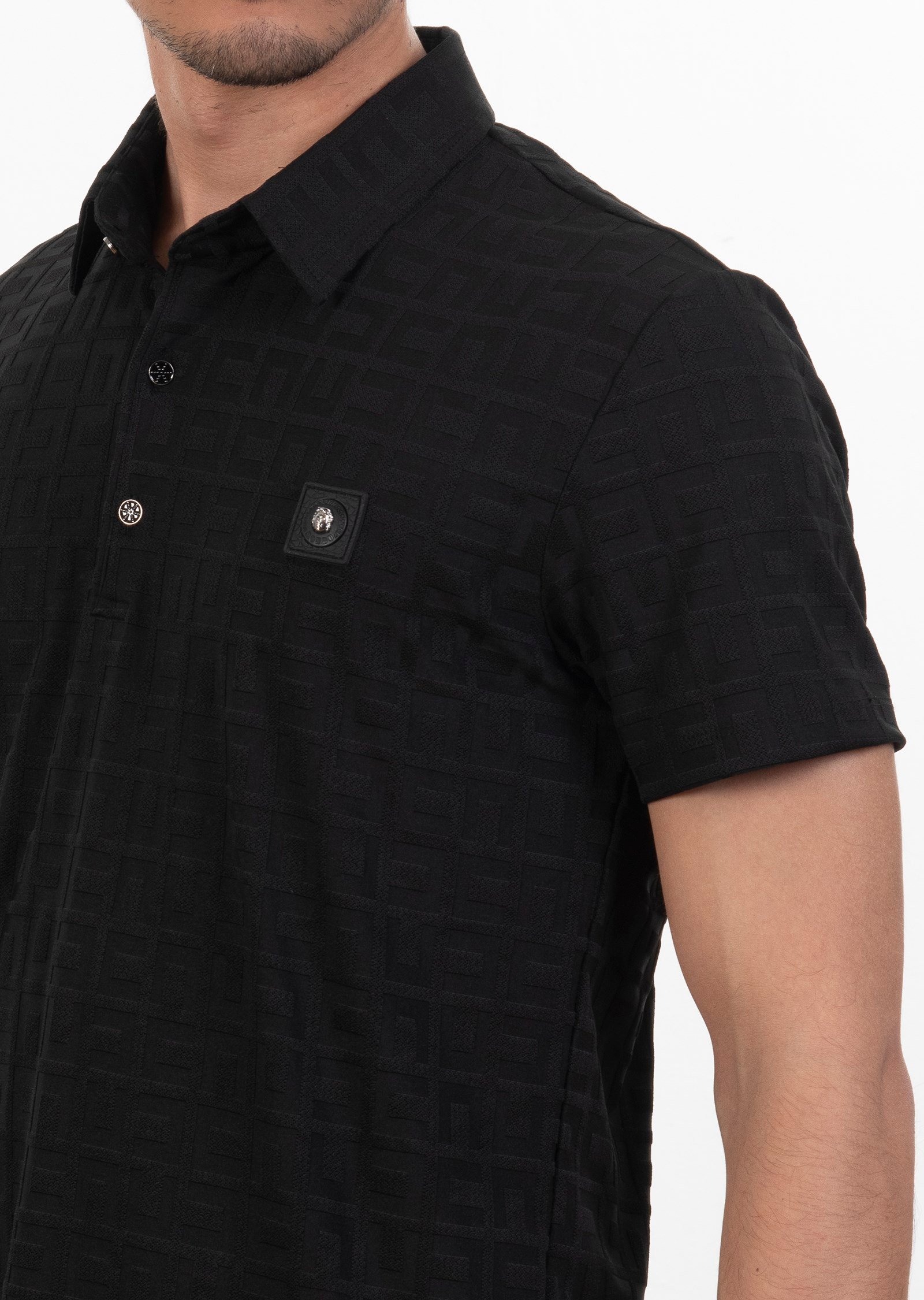 Polo Yaka Jakarlı T-Shirt