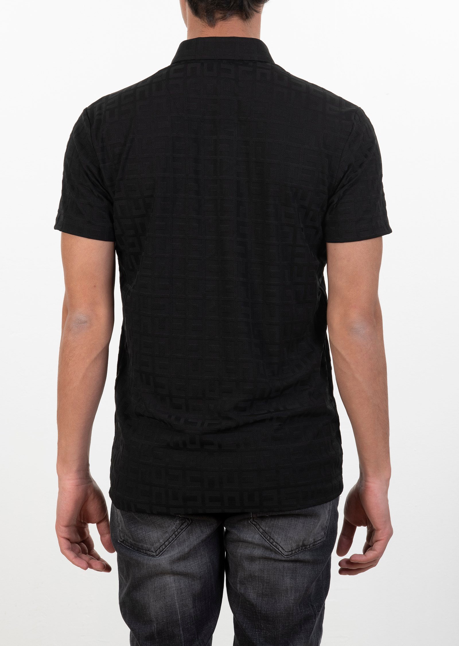 Polo Yaka Jakarlı T-Shirt