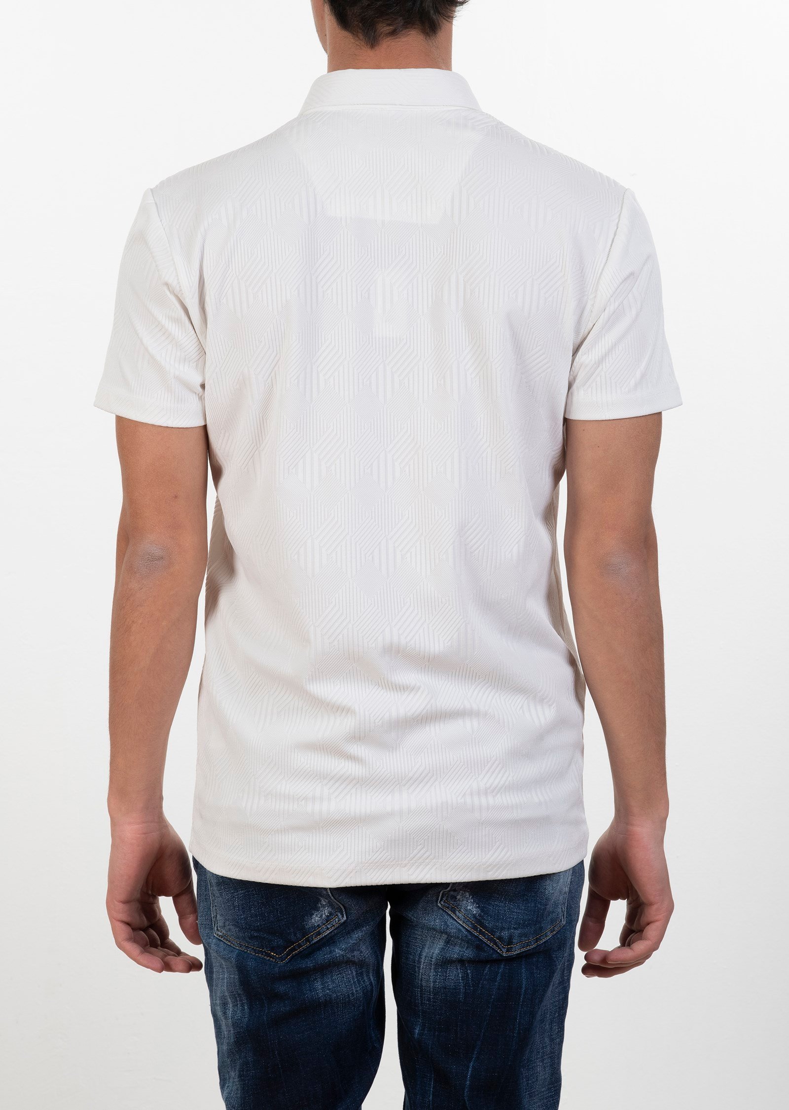 Polo Yaka Jakarlı T-Shirt