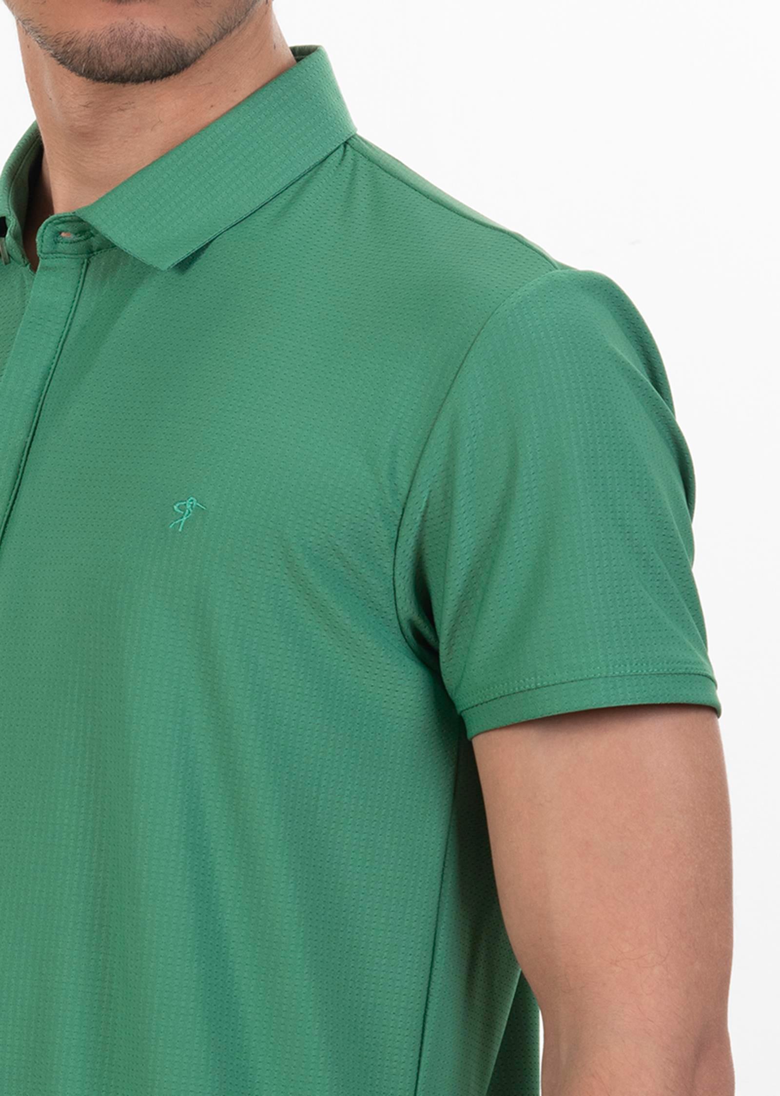 Polo Yaka Logo Nakışlı Basic T-Shirt