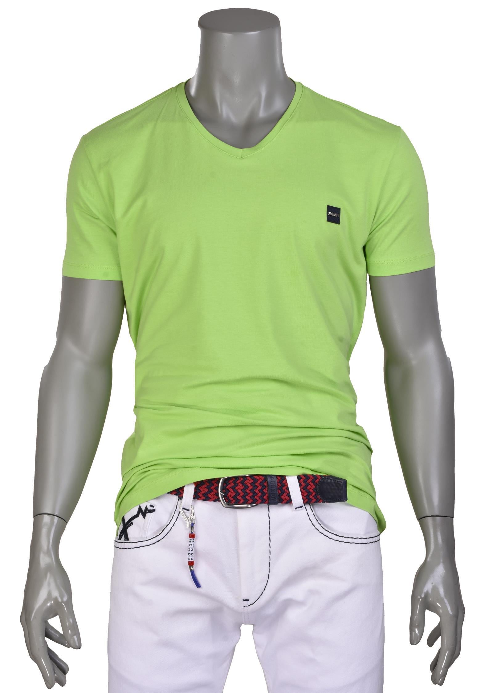 Yeşil Basic V Yaka T-Shirt