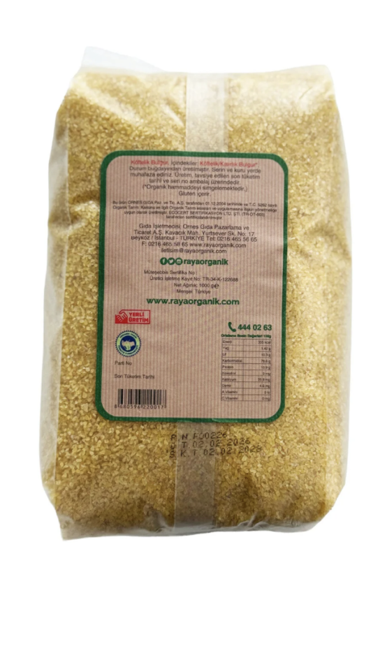 Organik Köftelik Bulgur 5'li Set (5 x 1000 gr Toplam 5 kg)