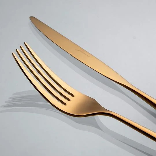 Jumbo 5900 Infinity Titanyum Bronz 84 Parça 12 Kişilik Çatal Kaşık Bıçak Seti