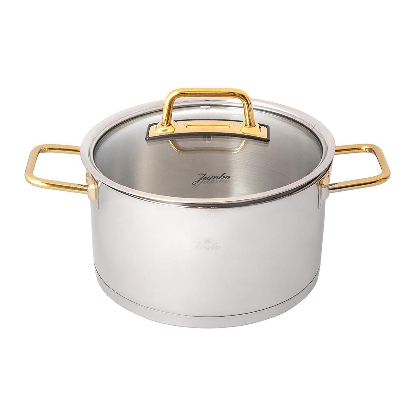 Jumbo Assos 3'lü Midi Tencere Seti Titanyum Gold