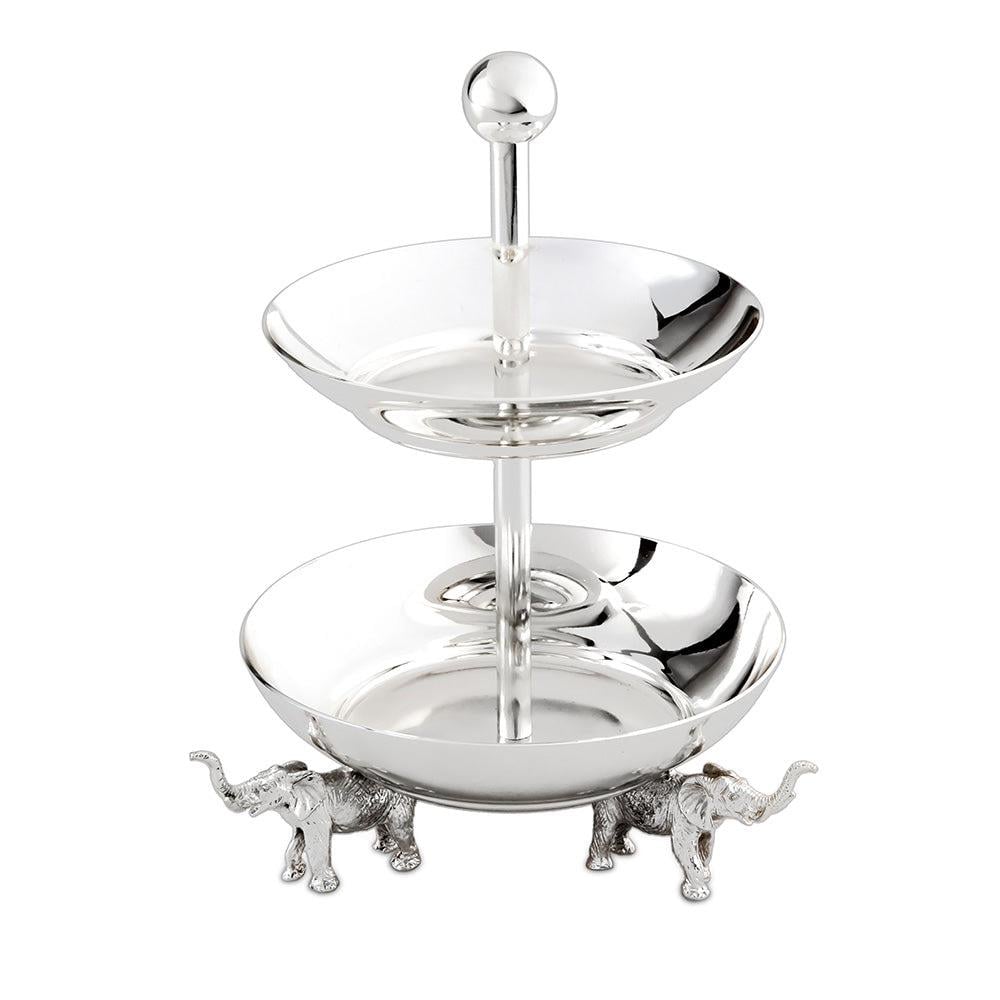 JUMBO FİL AYAKLI İKİ KATLI SUNUM, SILVER