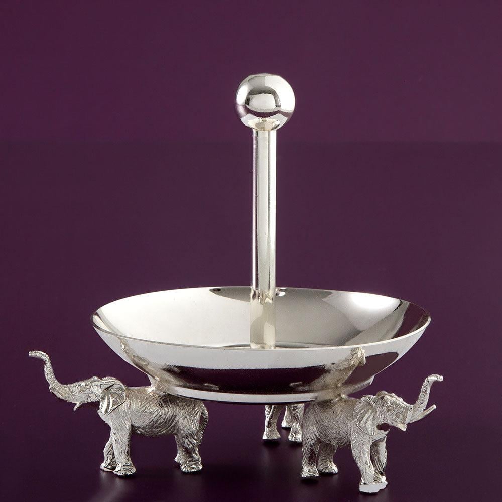 JUMBO FİL AYAKLI TEKLİ SUNUMLUK, SILVER