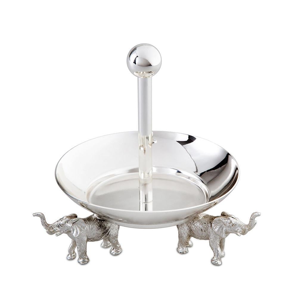 JUMBO FİL AYAKLI TEKLİ SUNUMLUK, SILVER