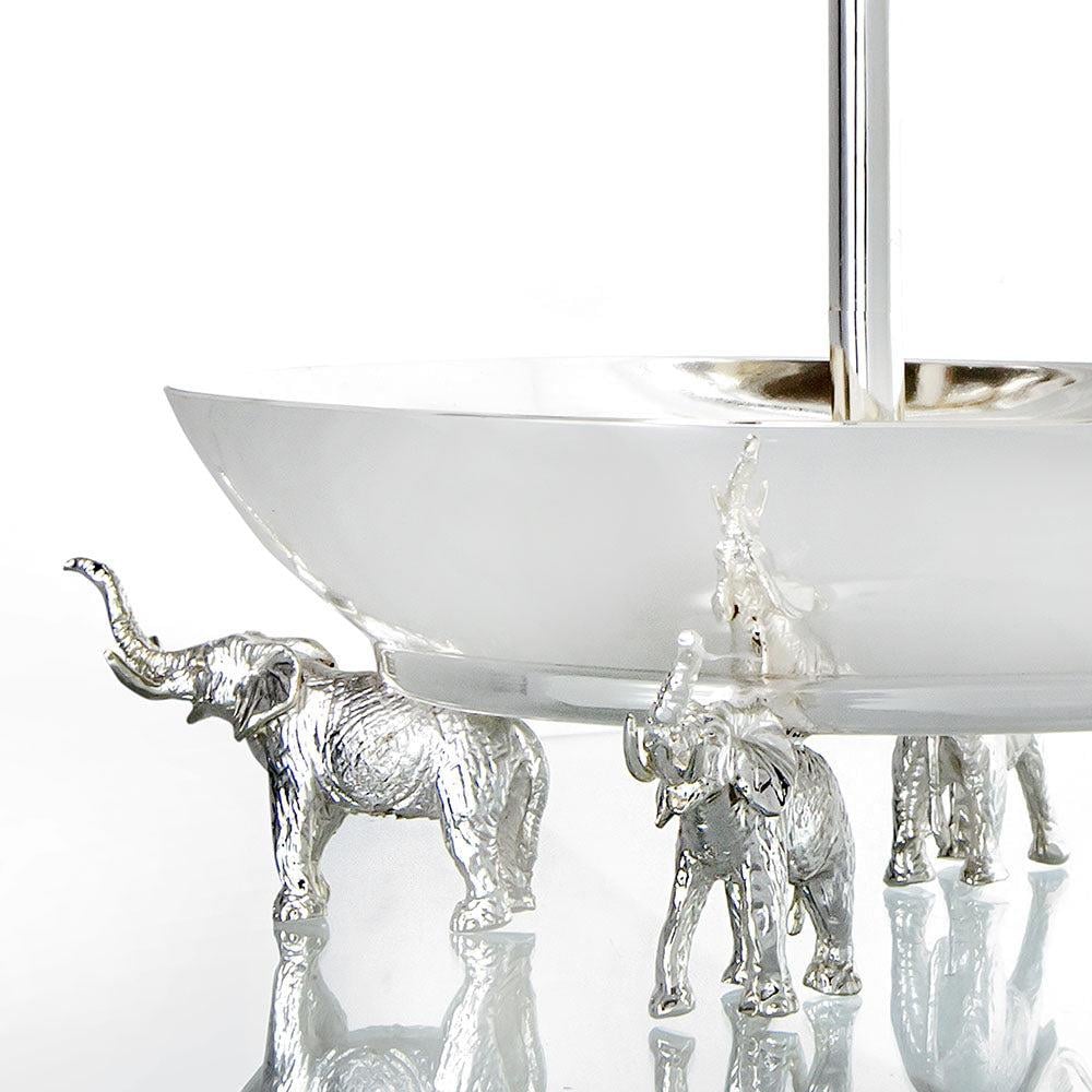 JUMBO FİL AYAKLI ÜÇ KATLI SUNUMLUK, SILVER