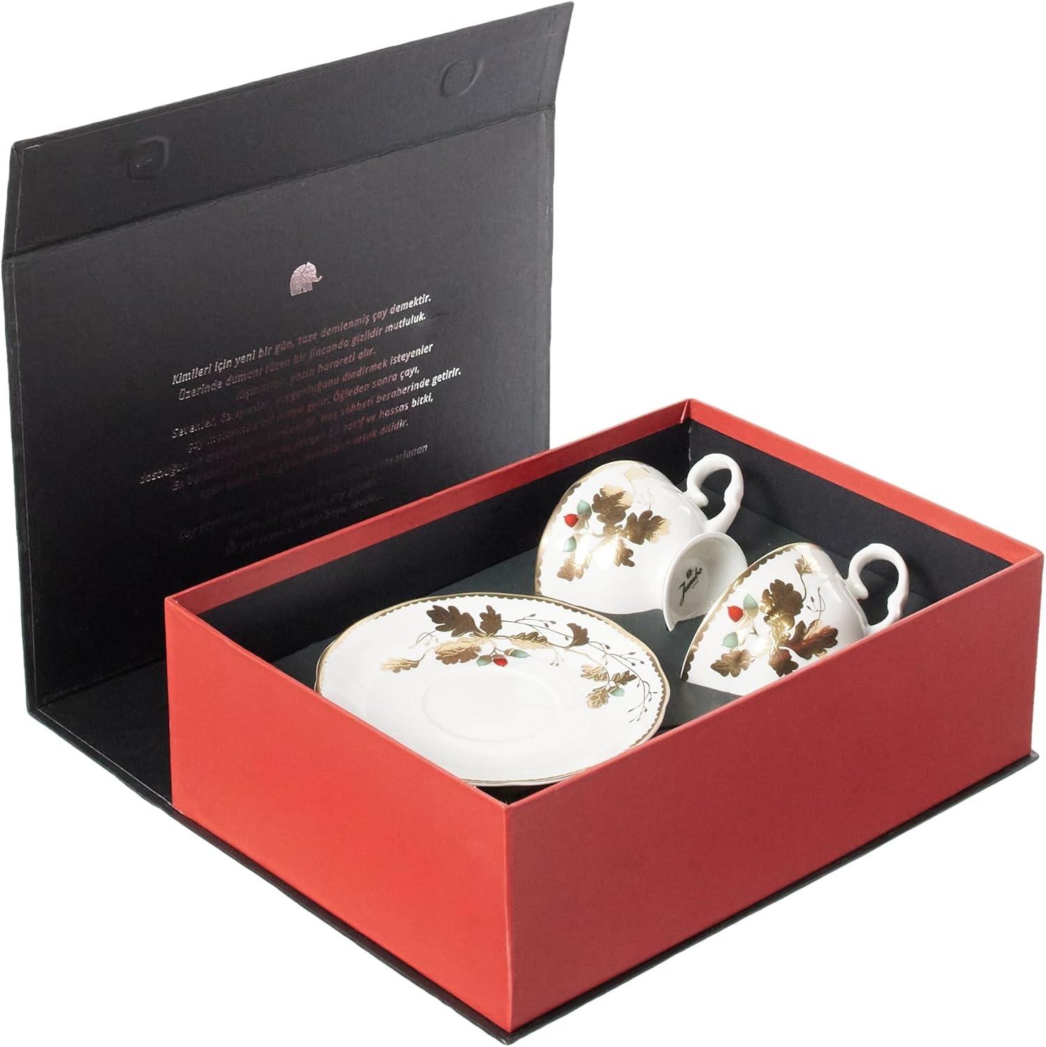 Jumbo Golden Butterfly 2 Kişilik Çay Fincan Takımı