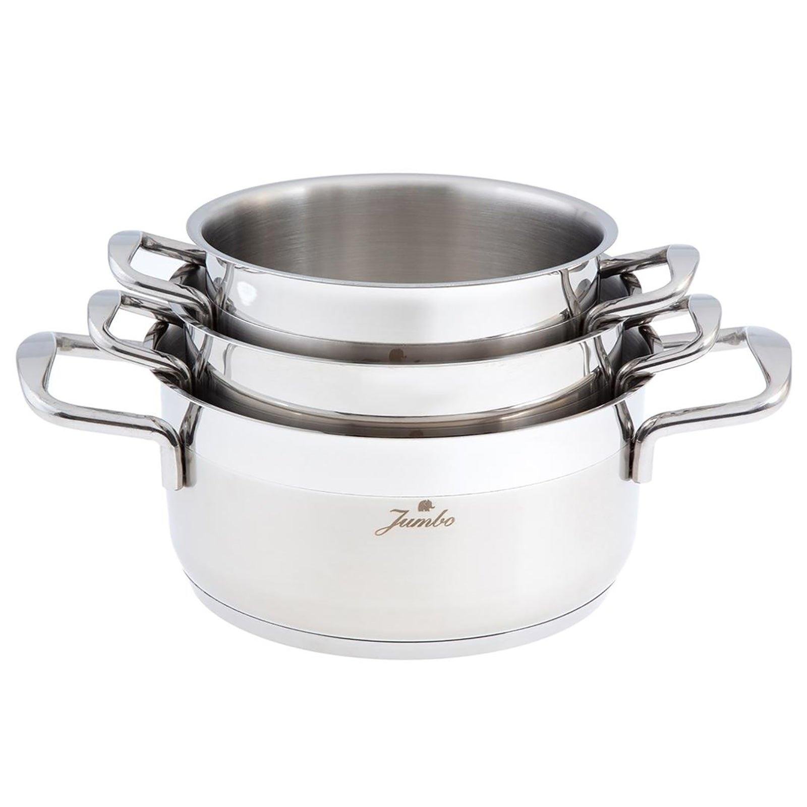 Jumbo Myra 6 Parça Midi Çelik Tencere Seti