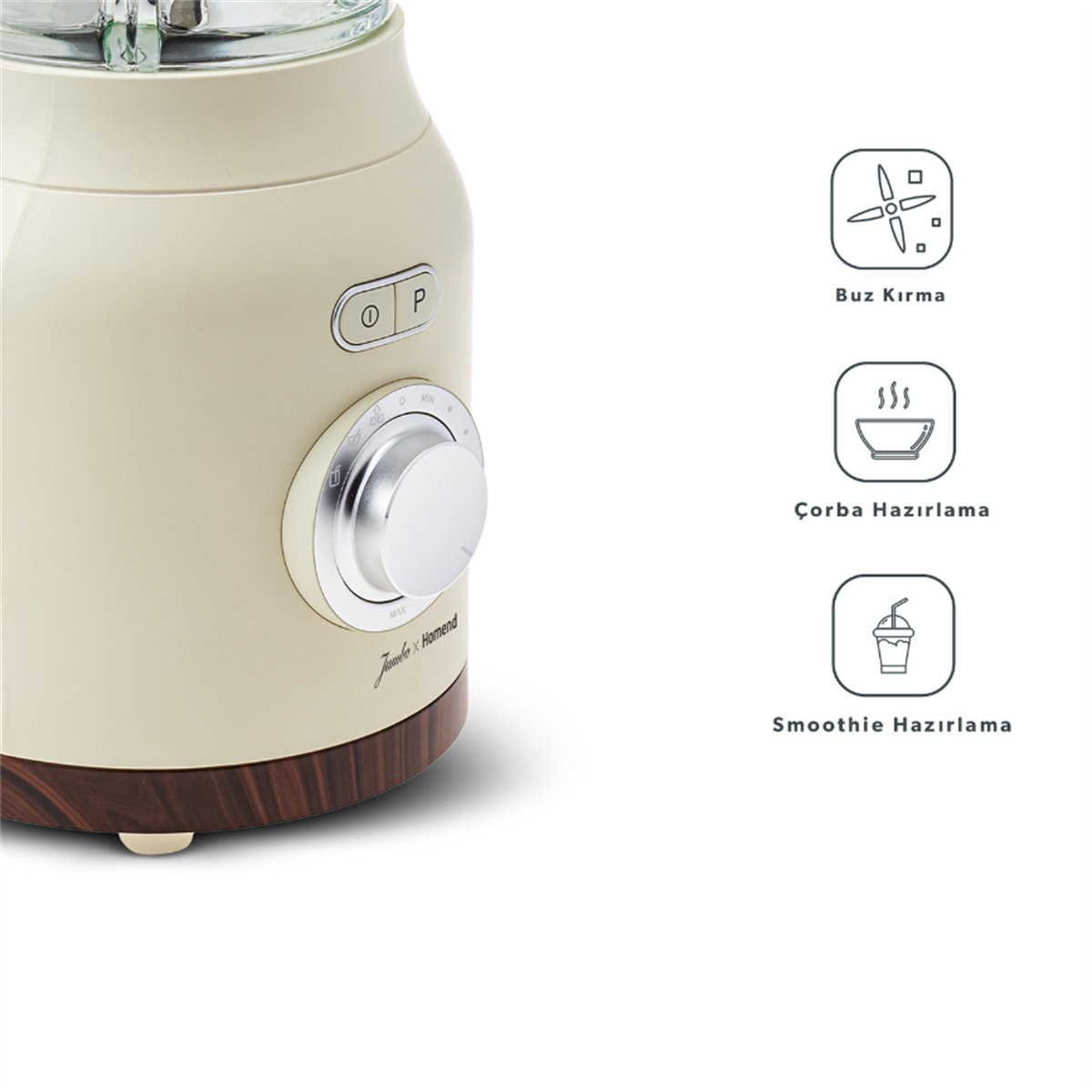 Jumbo x Homend Artfood 4925H Krem Profesyonel Blender