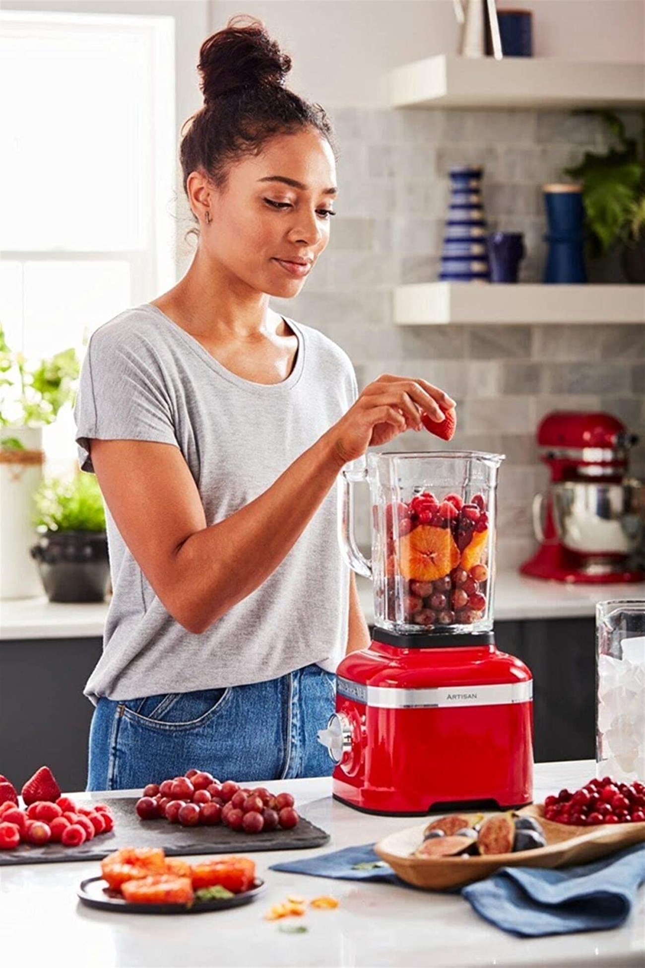 Kitchenaid K400 Artisan Blender ve 1 L Narenciye Sıkacağı 5KSB4054 Candy Apple-ECA