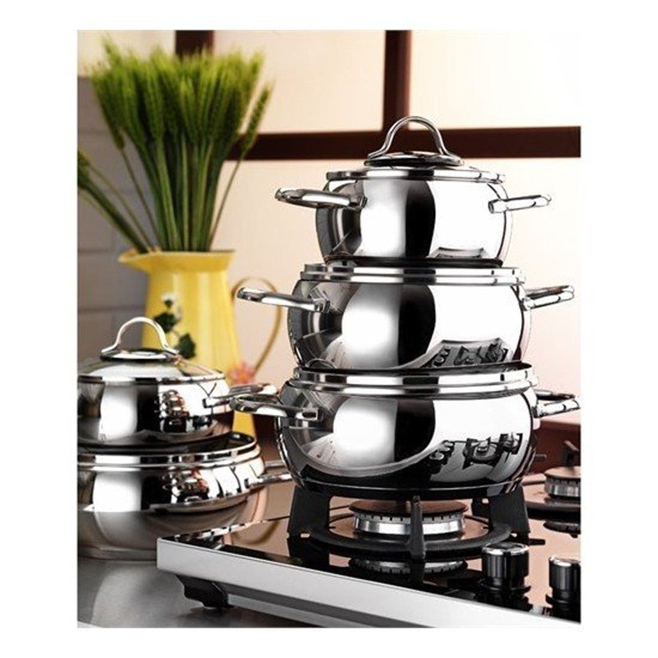 Olimpos Cam Tencere Set