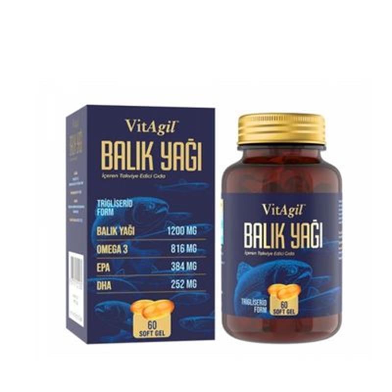 Allergo VitAgil Balık Yağı 1200 mg 60 Kapsül