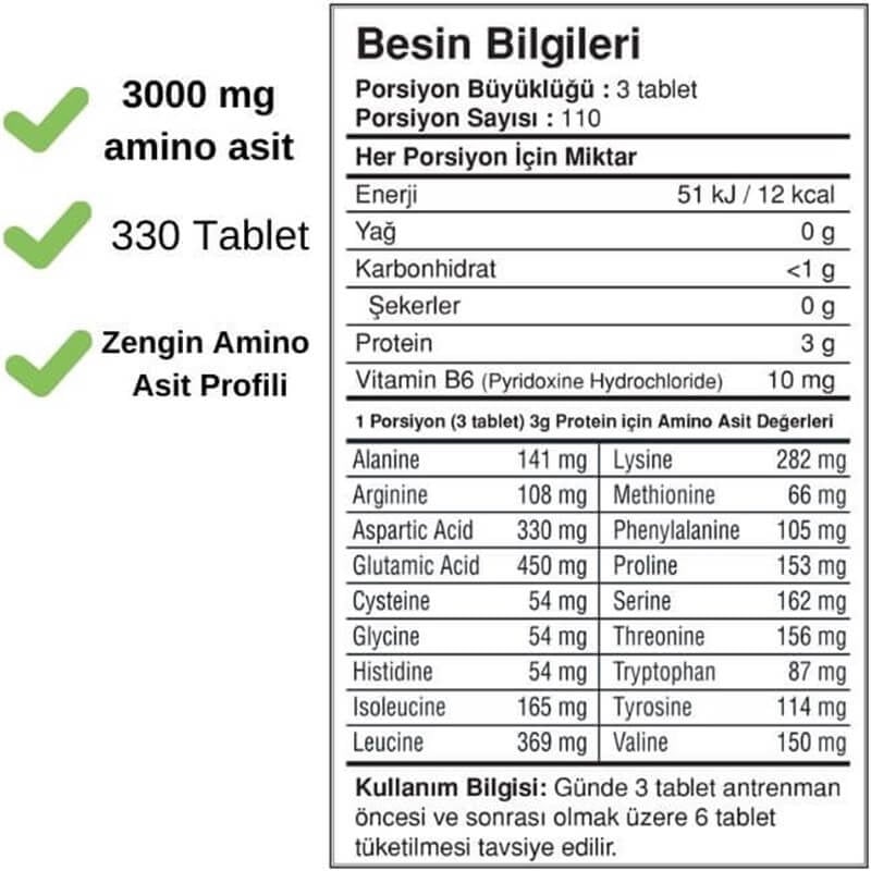 Amino Asitler  Bigjoy Sports Aminobig 330 Tablet
