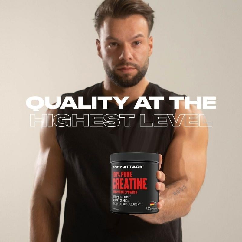 Body Attack 100% Pure Creatine Monohydrate Powder 300 Gr