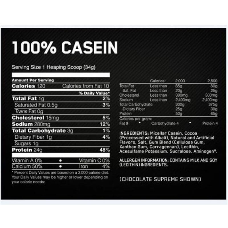 Casein (Kazein)  Optimum Gold Standard Casein 908 Gr