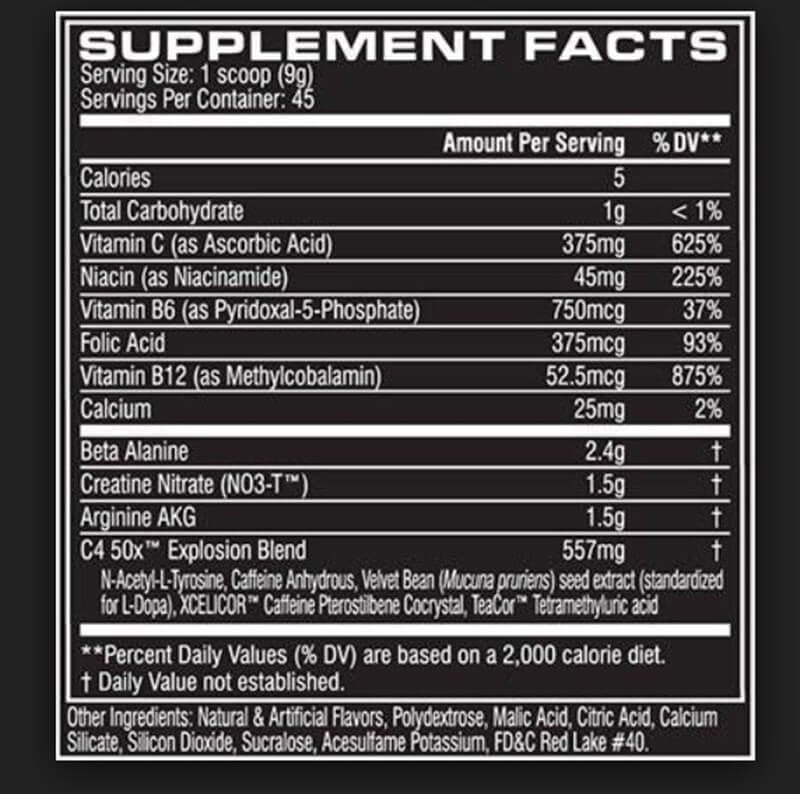 CELLUCOR C4 50x, 405 GR 45 SERVİS KARIŞIK MEYVELİ