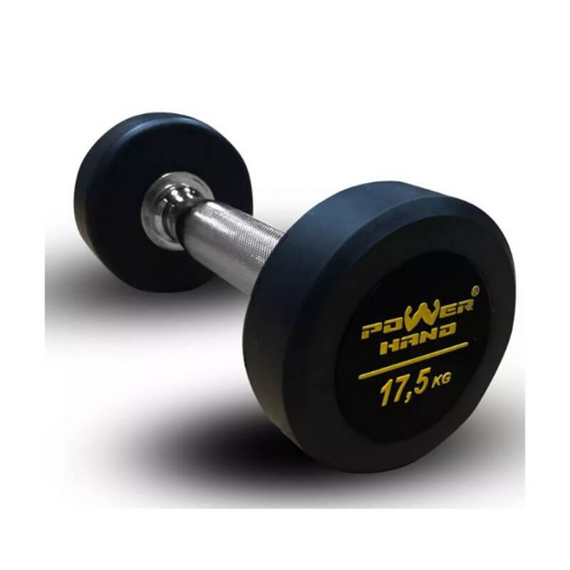 Dambıl ve Ağırlık Plakaları AKS.POWERHAND003 PowerHand Powerhand Profesyonel Kauçuk Kaplı Dambıl 17.5 Kg